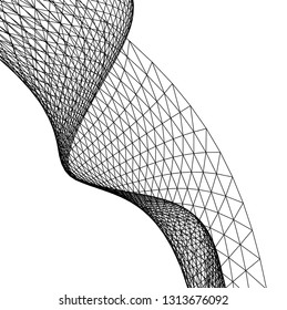 Architectural drawing. Geometric background 3d