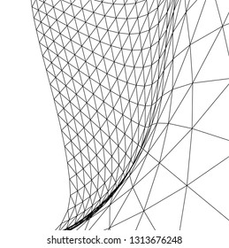 Architectural drawing. Geometric background 3d