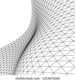 Architectural drawing. Geometric background 3d