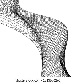 Architectural drawing. Geometric background 3d