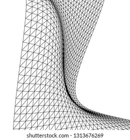 Architectural drawing. Geometric background 3d