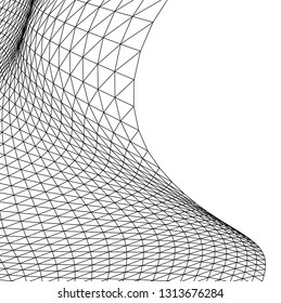 Architectural drawing. Geometric background 3d