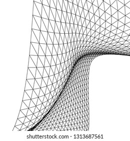 Architectural drawing. Geometric background 3d