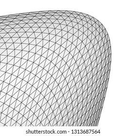 Architectural drawing. Geometric background 3d