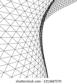 Architectural drawing. Geometric background 3d