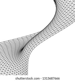 Architectural drawing. Geometric background 3d