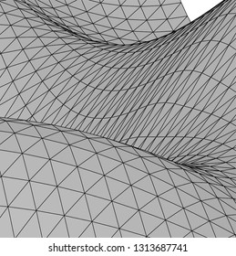 Architectural drawing. Geometric background 3d