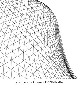 Architectural drawing. Geometric background 3d