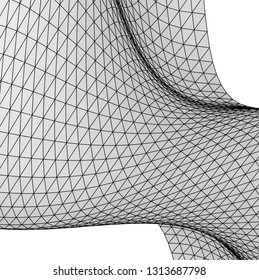 Architectural drawing. Geometric background 3d