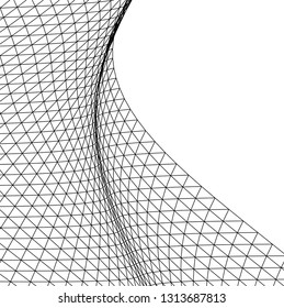 Architectural drawing. Geometric background 3d