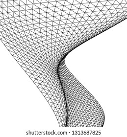 Architectural drawing. Geometric background 3d