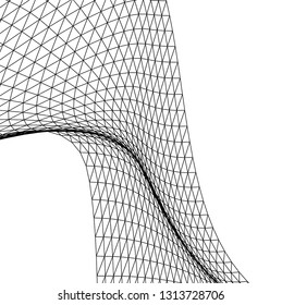 Architectural drawing. Geometric background 3d