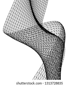 Architectural drawing. Geometric background 3d
