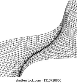 Architectural drawing. Geometric background 3d