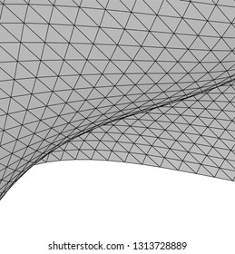 Architectural drawing. Geometric background 3d
