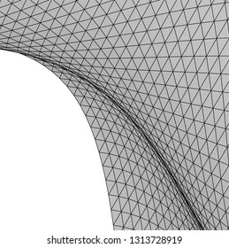 Architectural drawing. Geometric background 3d