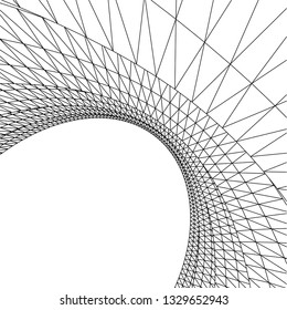 Architectural drawing. Geometric background 3d