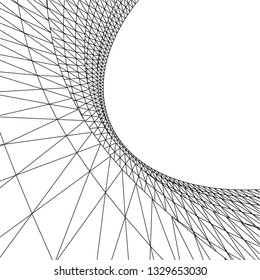 Architectural drawing. Geometric background 3d