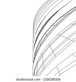 Architectural drawing. Geometric background 3d