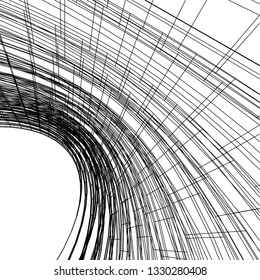 Architectural drawing. Geometric background 3d