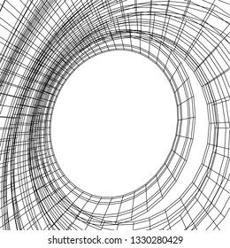 Architectural drawing. Geometric background 3d