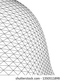 Architectural drawing. Geometric background 3d