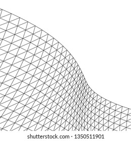 Architectural drawing. Geometric background 3d