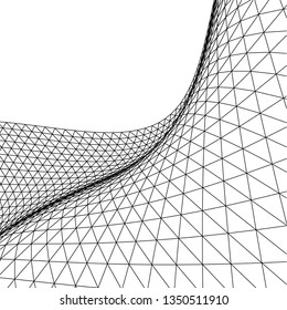 Architectural drawing. Geometric background 3d