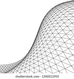 Architectural drawing. Geometric background 3d