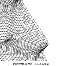 Architectural drawing. Geometric background 3d