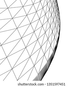 Architectural drawing. Geometric background 3d