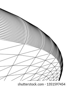 Architectural drawing. Geometric background 3d