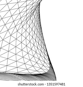 Architectural drawing. Geometric background 3d