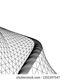 Architectural drawing. Geometric background 3d