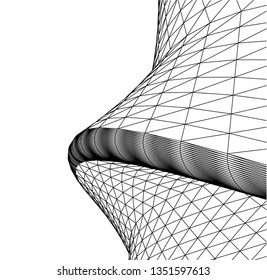 Architectural drawing. Geometric background 3d