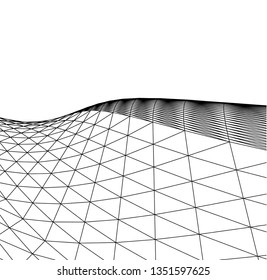 Architectural drawing. Geometric background 3d