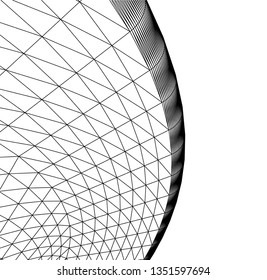 Architectural drawing. Geometric background 3d