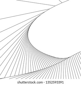 Architectural drawing. Geometric background 3d