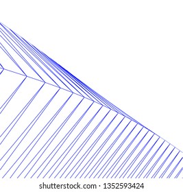 Architectural drawing. Geometric background 3d