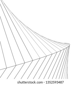 Architectural drawing. Geometric background 3d