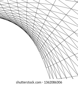 Architectural drawing. Geometric background 3d