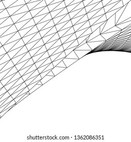 Architectural drawing. Geometric background 3d