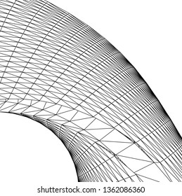 Architectural drawing. Geometric background 3d