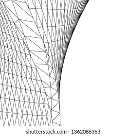 Architectural drawing. Geometric background 3d