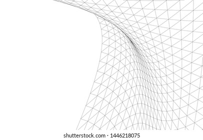 Architectural drawing. Geometric background 3d