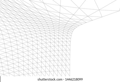 Architectural drawing. Geometric background 3d
