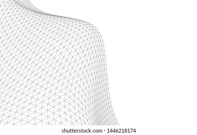 Architectural drawing. Geometric background 3d