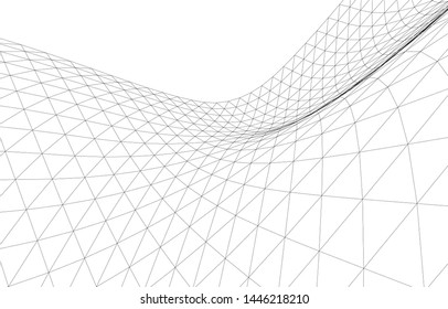 Architectural drawing. Geometric background 3d