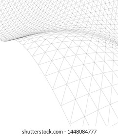 Architectural drawing. Geometric background 3d