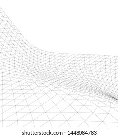 Architectural drawing. Geometric background 3d